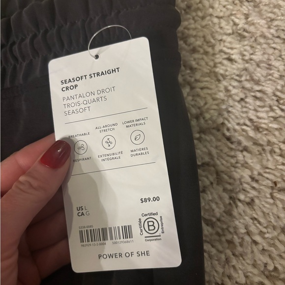 Athleta Seasoft Mid Rise Straight Crop - Picture 3 of 4